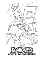 A coloring page of 101 dalmatians